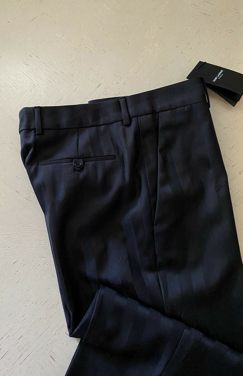 Neu mit Etikett: 990 $ Saint Laurent Herrenanzughose Schwarz 36 US (52 Eu) Italien 574505