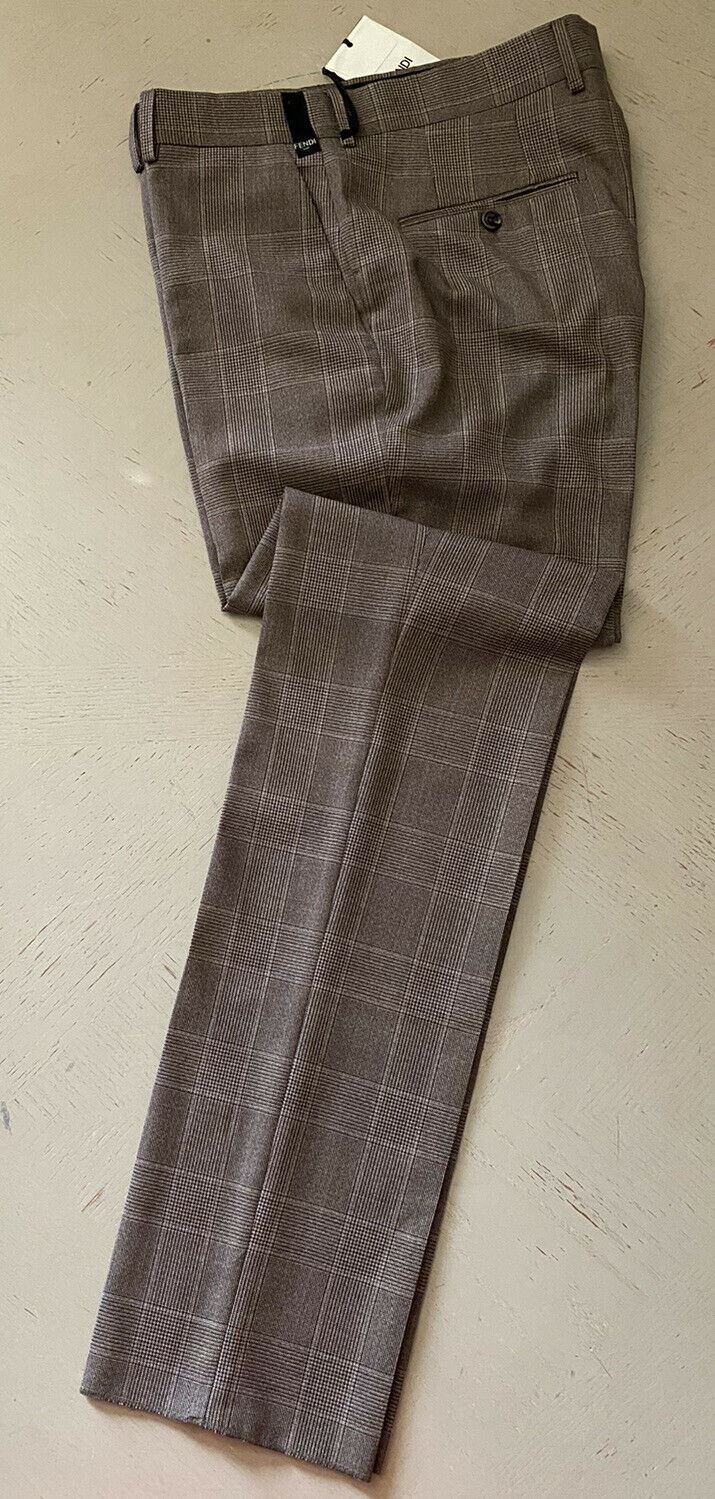 New $1100 Fendi Men’s Dress Pants Brown 34 US ( 50 Eu ) Italy