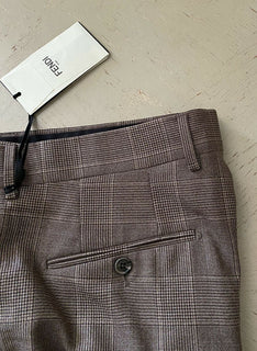Neue 1100 $ Fendi Herrenanzughose Braun 34 US (50 Eu) Italien