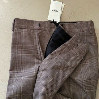 Neue 1100 $ Fendi Herrenanzughose Braun 34 US (50 Eu) Italien