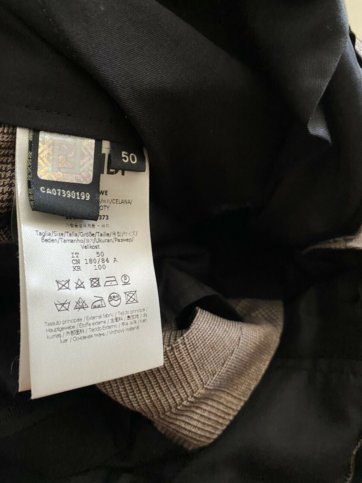 New $1100 Fendi Men’s Dress Pants Brown 34 US ( 50 Eu ) Italy