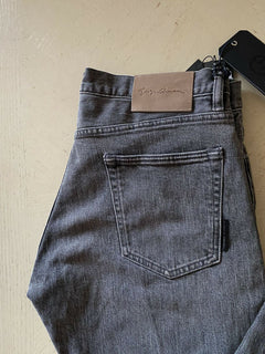 NWT $ 1025 Giorgio Armani Herren Jeans Hose Black Denim 31 US Japan