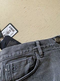 NWT $ 1025 Giorgio Armani Herren Jeans Hose Black Denim 31 US Japan