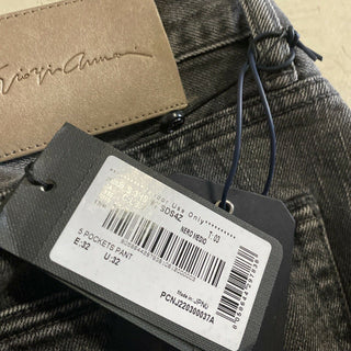 NWT $1025 Giorgio Armani Men Jeans Pants Black Denim 32 US Japan