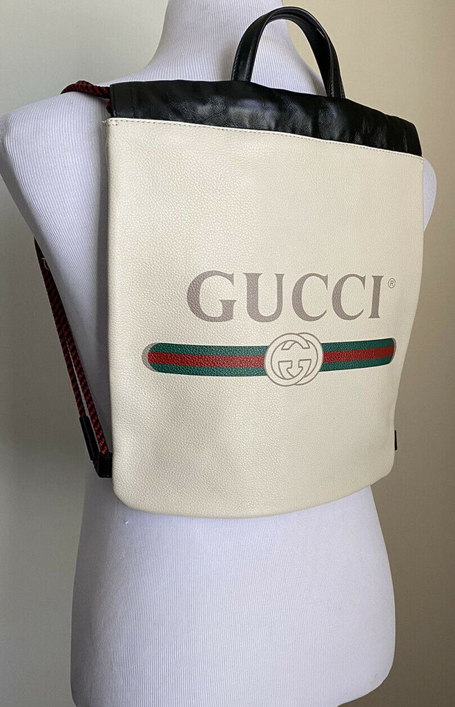 New Gucci GG Monogram Leather Backpack Bag  Tan/Black 523586 Italy