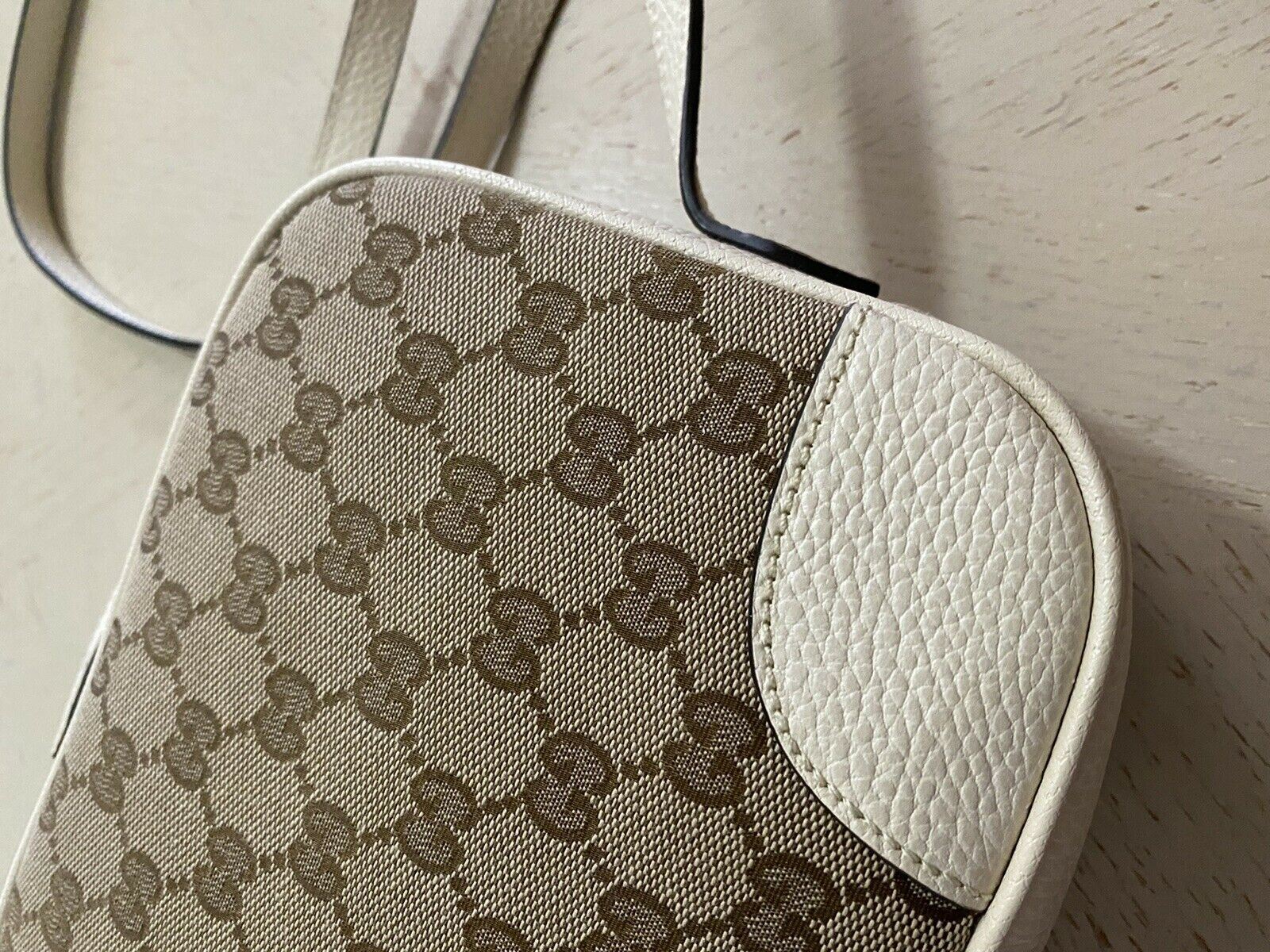 Новая сумка через плечо Gucci GG Monogram из кожи и холста, коричневая/кремовая 449413