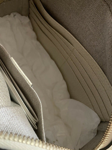 New Gucci GG Monogram Leather/Canvas Crossbody Shoulder Bag Brown/Cream 449413