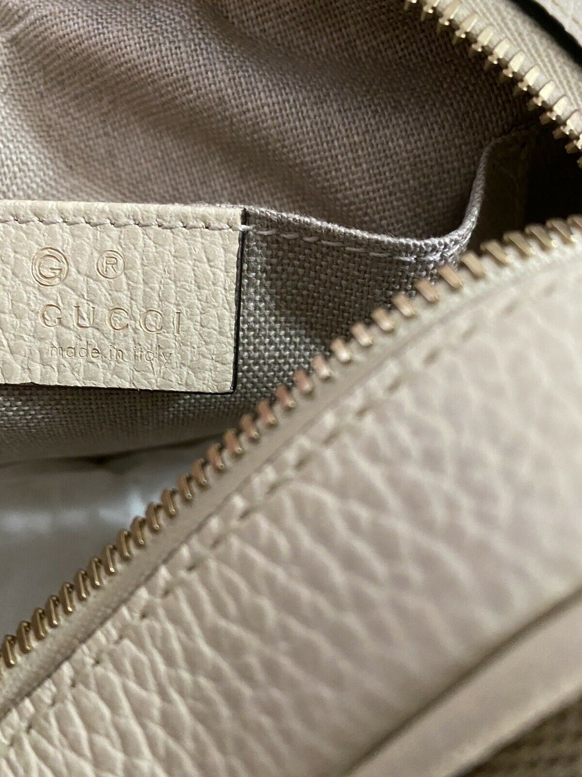 Новая сумка через плечо Gucci GG Monogram из кожи и холста, коричневая/кремовая 449413
