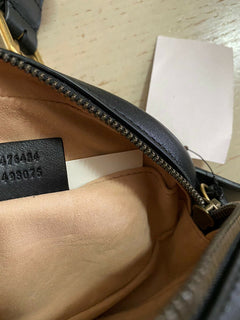 New Gucci GG Marmont Matelasse Leather Belt Bag Black 476434 Size 95/38