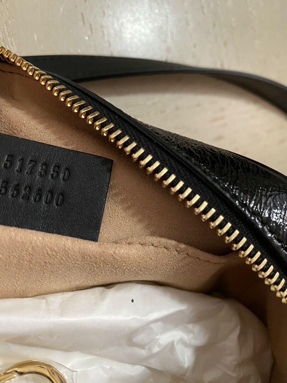 New Gucci GG Monogram Leather/Suede Crossbody Shoulder Bag Red/Black 517350