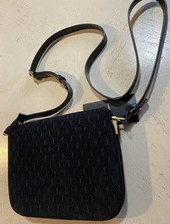 Neu $1850 Saint Laurent Leder/Wildleder YSL Umhängetasche Schwarz 585541