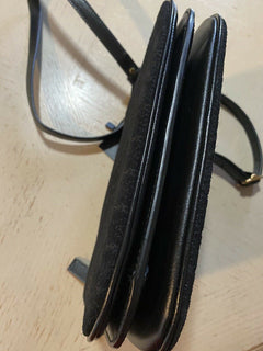Neu $1850 Saint Laurent Leder/Wildleder YSL Umhängetasche Schwarz 585541