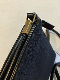 Neu $1850 Saint Laurent Leder/Wildleder YSL Umhängetasche Schwarz 585541