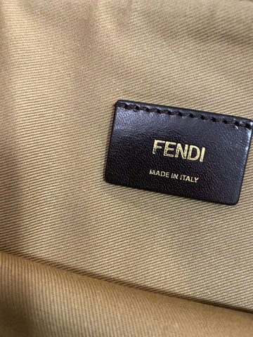 Новая мужская маленькая дорожная сумка через плечо Fendi FF Monogram, коричневая 7VV137, стоимостью 2350 долларов США