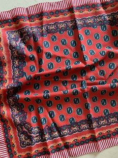 Neuer Gucci Damen-Bandana-Schal Rot/Blau Italien