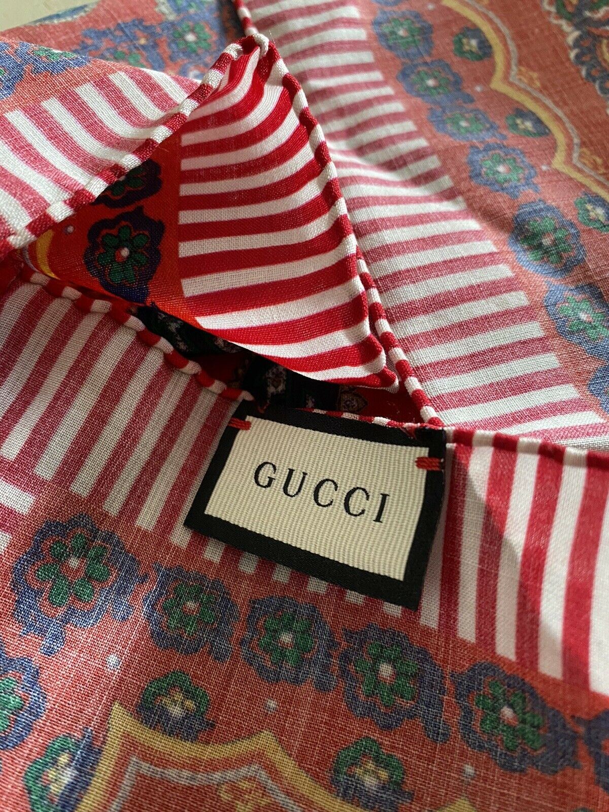 Новый женский шарф-бандана Gucci красный/синий Италия