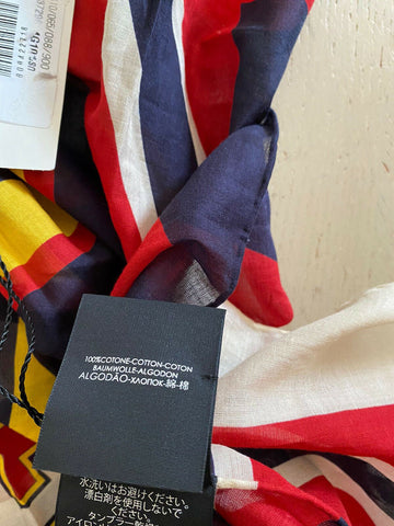 Новый женский шарф-бандана Gucci белого/желтого/красного цвета, Италия