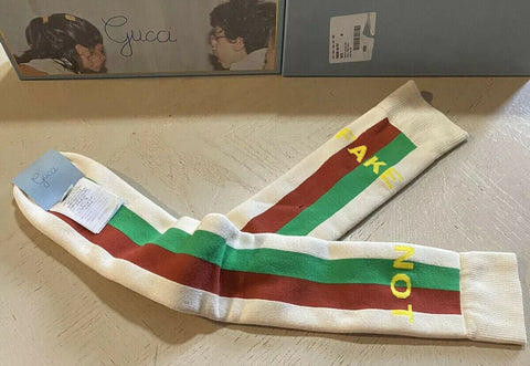 NWT Gucci NOT FAKE Socks With Stripe Red/ Green/Ivory Size M Italy