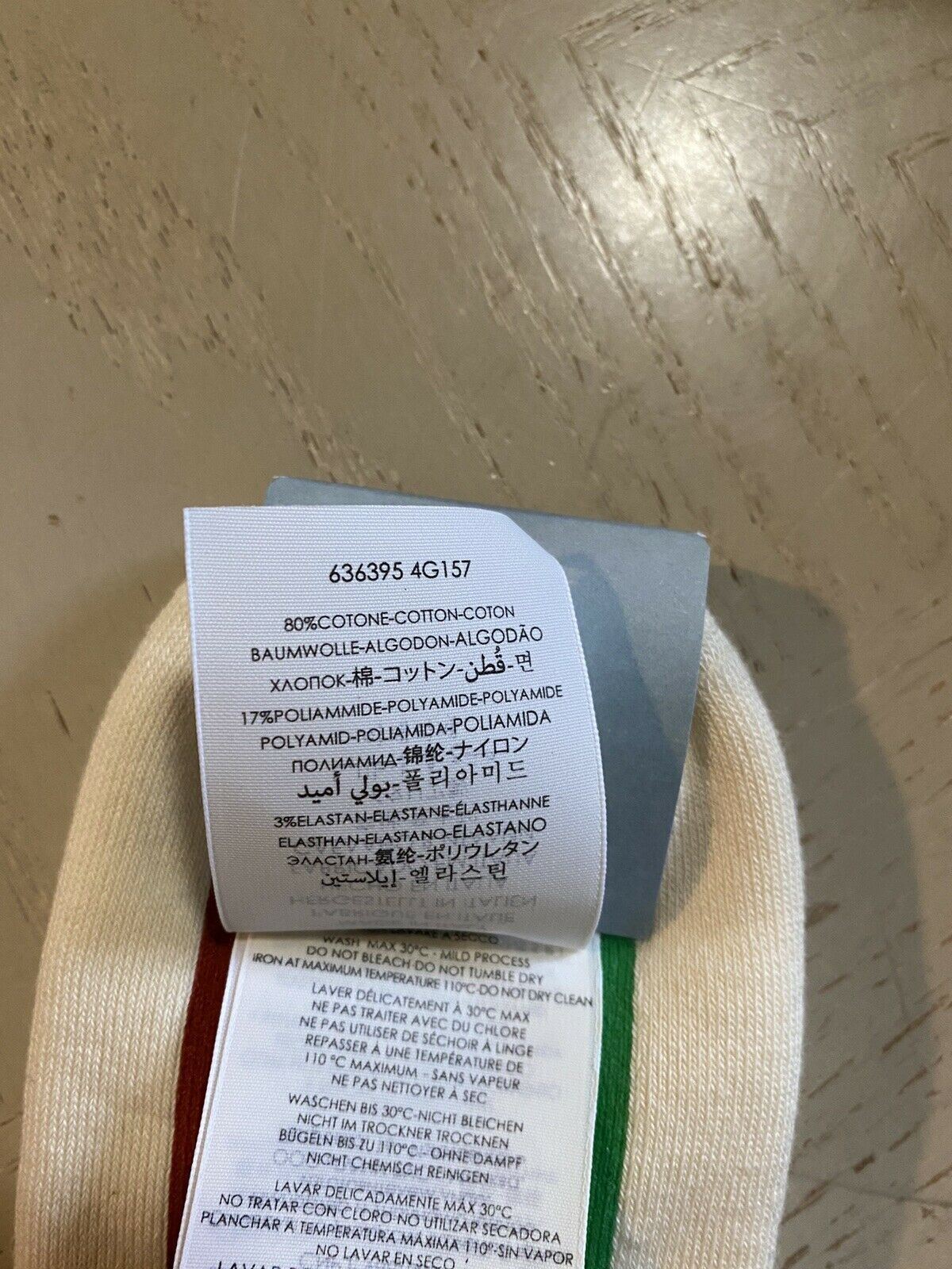 Носки NWT Gucci NOT FAKE с полосками красного/зеленого/слоновой кости, размер M, Италия