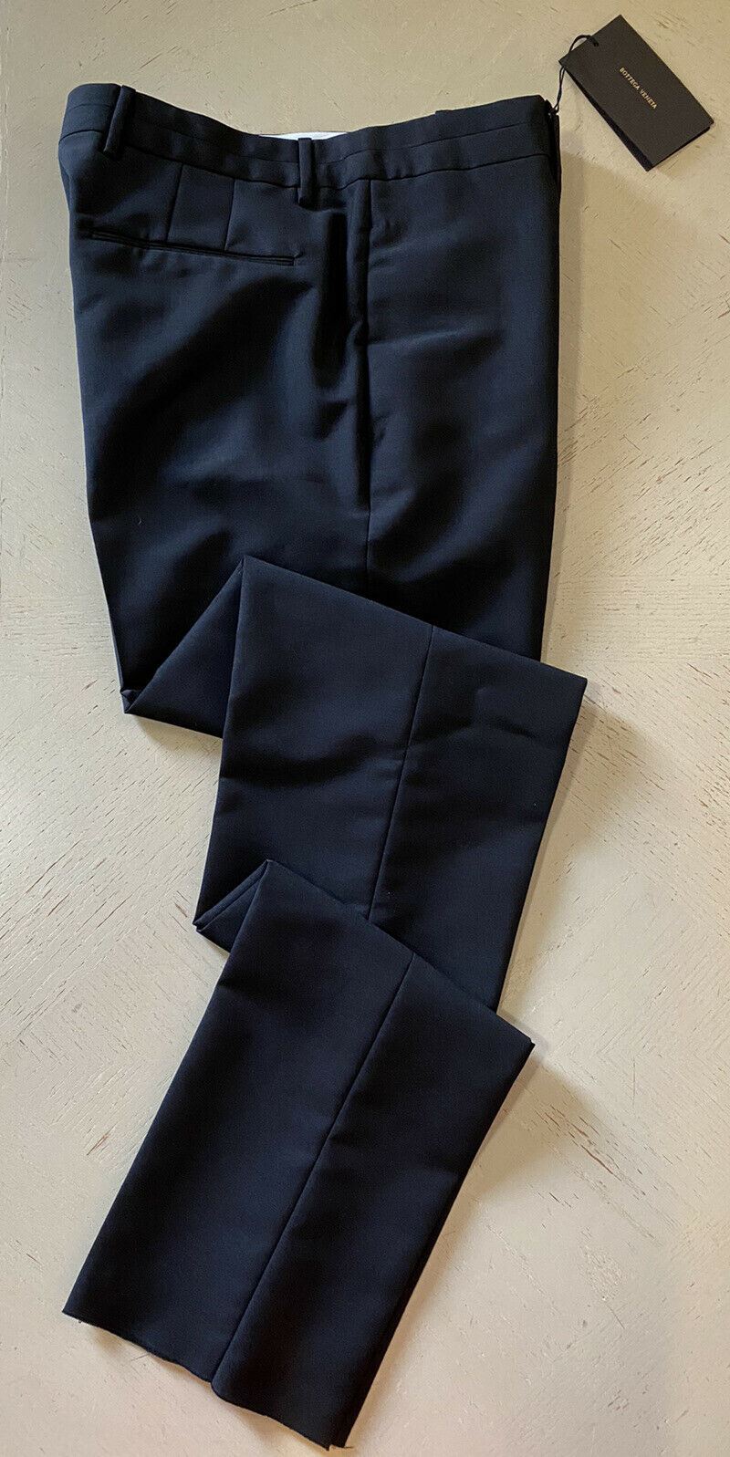 Neu mit Etikett: 790 $ Bottega Veneta Herrenhose aus Wolle/Mohair Schwarz 38 US (54 Eu) Italien