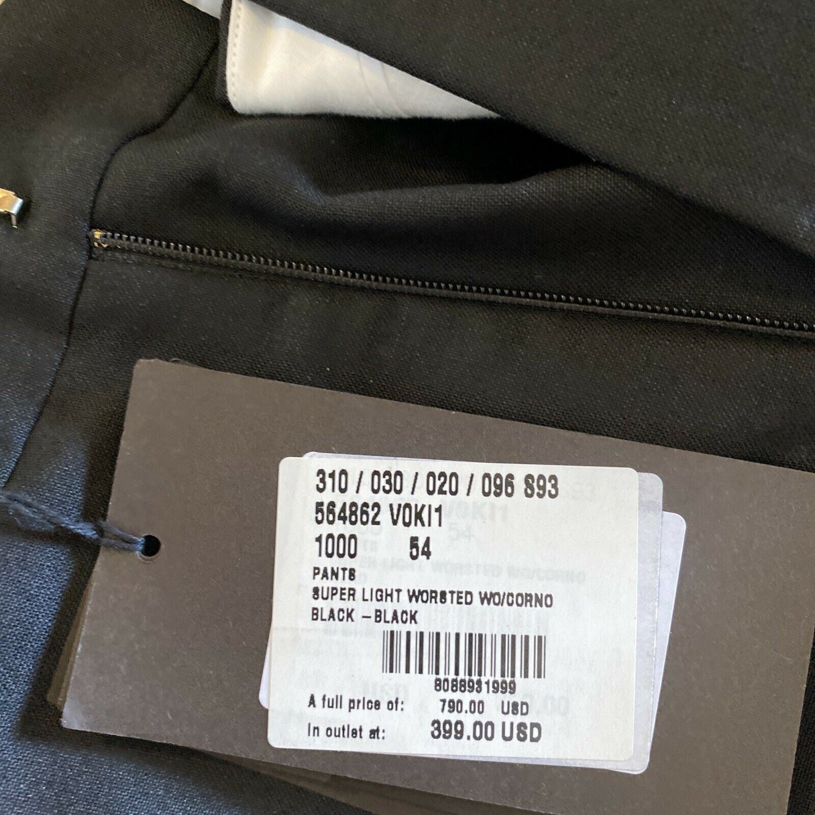 Neu mit Etikett: 790 $ Bottega Veneta Herrenhose aus Wolle/Mohair Schwarz 38 US (54 Eu) Italien