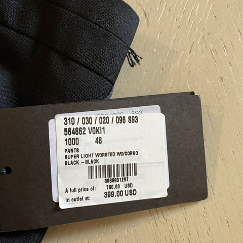 СЗТ 790 долларов США Bottega Veneta Мужские брюки из шерсти/мохера, черные 32 США (48 ЕС) Италия