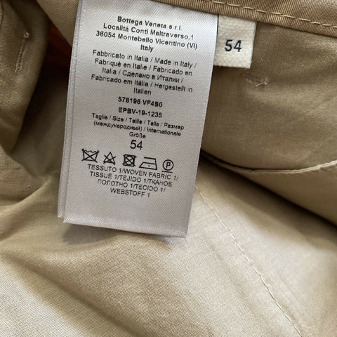 NWT $750 Bottega Veneta Mens Pants Beige 38 US ( 54 Eu ) Italy