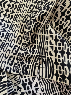 Neu $ 920 Fendi Herren FF Monogram übergroßes Kurzarm-T-Shirt S Weiß/Schwarz