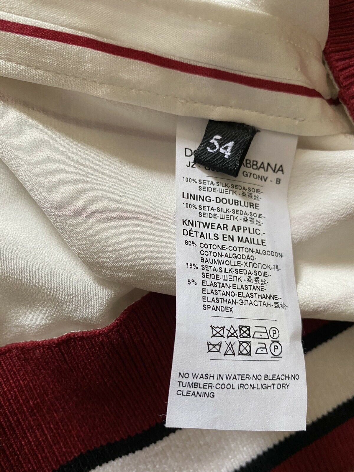 New $1195 Dolce&Gabbana DG Monogram Pullover T Shirt Red/While XL ( 54 Eu )