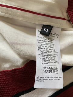Neu $1195 Dolce&amp;Gabbana DG Monogram Pullover T-Shirt Rot/Während XL (54 Eu)