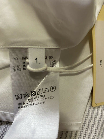 NWT Thom Browne Mens Short Sleeve Shirt White Size 1 ( S US ) Italy