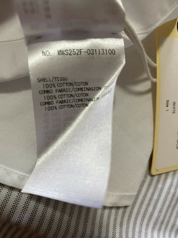 NWT Thom Browne Mens Short Sleeve Shirt White Size 1 ( S US ) Italy