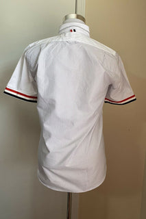 NWT Thom Browne Мужская рубашка с коротким рукавом, белая, размер 1 (S США), Италия