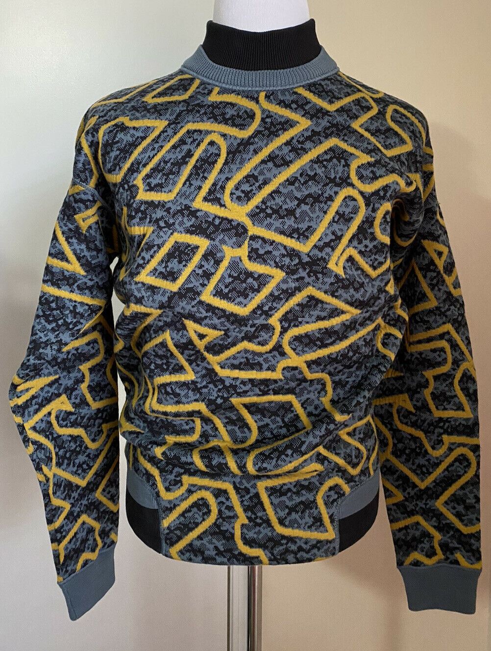 Neu mit Etikett: 1295 $ Ermenegildo Zegna Couture Pullover Tur Pullover Marineblau M (50 Eu)