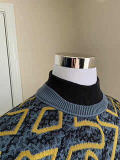 Neu mit Etikett: 1295 $ Ermenegildo Zegna Couture Pullover Tur Pullover Marineblau M (50 Eu)