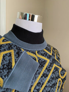 Neu mit Etikett: 1295 $ Ermenegildo Zegna Couture Pullover Tur Pullover Marineblau M (50 Eu)