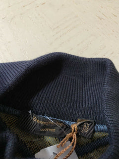 Neu mit Etikett: 1295 $ Ermenegildo Zegna Couture Pullover Tur Pullover Marineblau M (50 Eu)