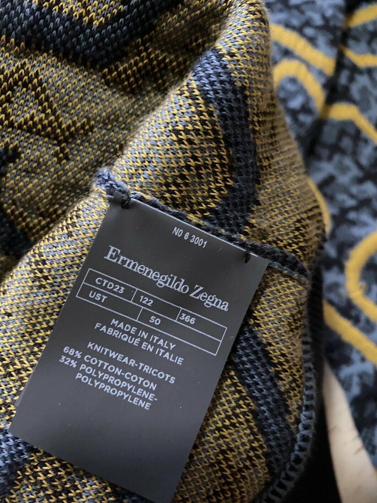NWT $1295 Ermenegildo Zegna Couture Пуловер Tur Свитер Темно-синий M (50 евро)