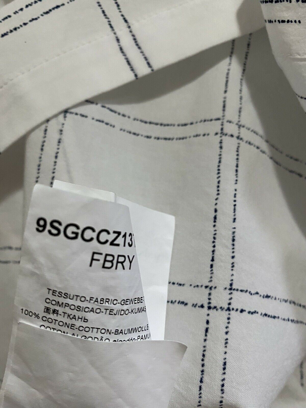 NWT $925 Giorgio Armani Mens Crewneck Shirt While 44/17.5 Italy