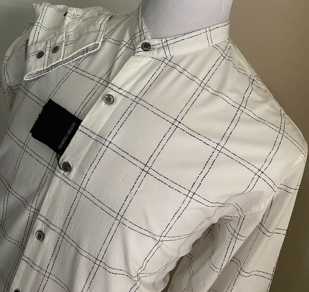 NWT $925 Giorgio Armani Mens Crewneck Shirt While 45/18 Italy