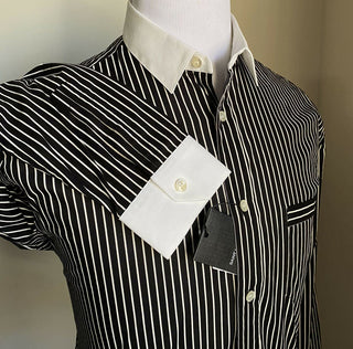 Neu mit Etikett: Saint Laurent Herrenhemd, Schwarz/Weiß, Größe 40/15 3/4, Italien