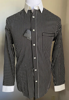 Neu mit Etikett: Saint Laurent Herrenhemd, Schwarz/Weiß, Größe 40/15 3/4, Italien