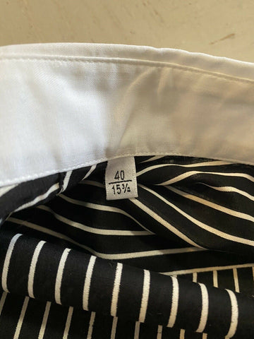 NWT Saint Laurent Mens Dress Shirt  Black/White Size 40/15 3/4 Italy
