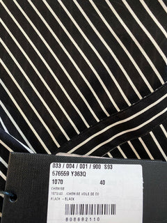 Neu mit Etikett: Saint Laurent Herrenhemd, Schwarz/Weiß, Größe 40/15 3/4, Italien