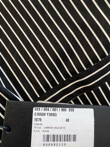NWT Saint Laurent Mens Dress Shirt  Black/White Size 40/15 3/4 Italy