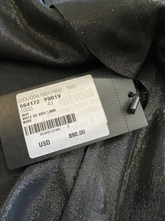 Neu mit Etikett: 890 $ Saint Laurent Herrenhemd Schwarz Größe 43/17 Italien