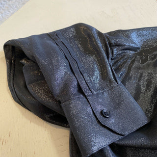 Neu mit Etikett: 890 $ Saint Laurent Herrenhemd Schwarz Größe 43/17 Italien