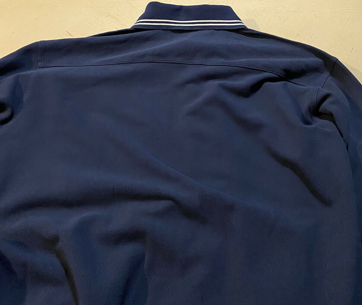 Мужская рубашка-поло большого размера с длинным рукавом NWT Gucci, королевский синий размер S, Италия