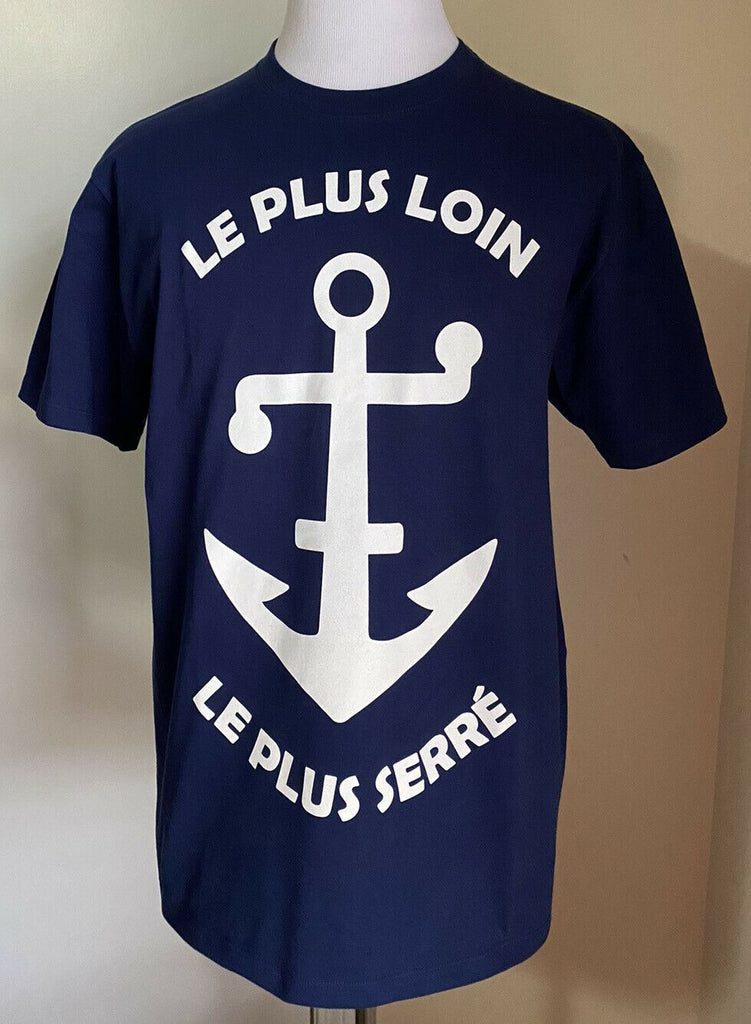 Neues Gucci Herren-Kurzarm-T-Shirt in Blau, Größe M, Italien
