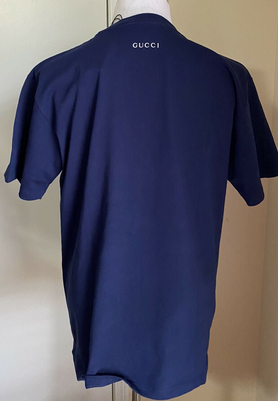 New Gucci Men’s Short Sleeve T Shirt Blue Size M Italy